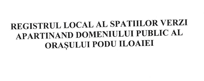 Registrul Local al Spatiilor Verzi
